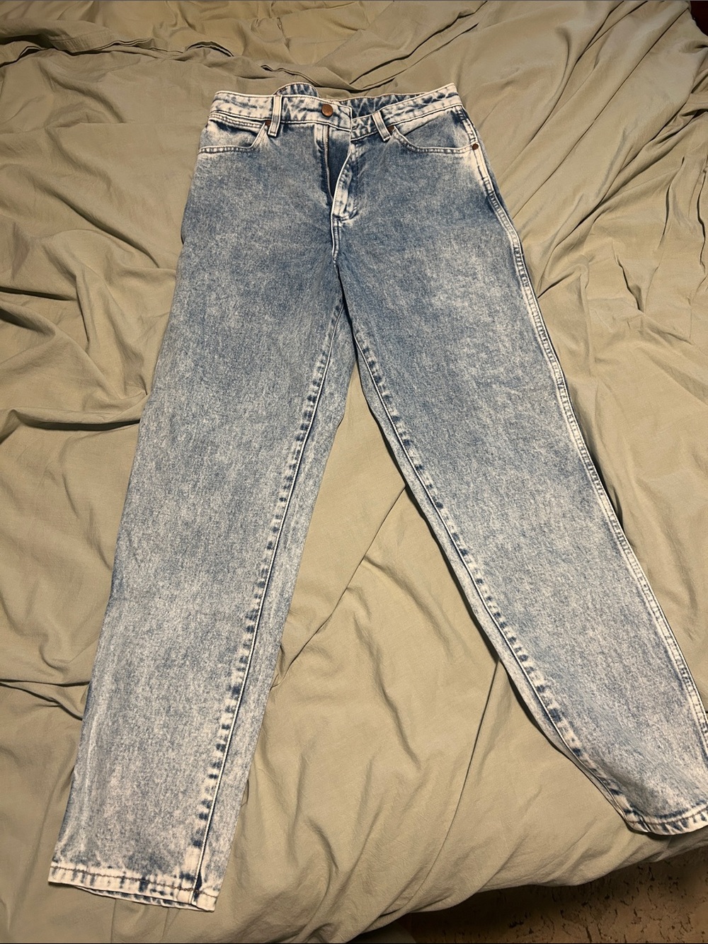 Wrangler Women’s High-Rise Acid Wash Jeans - Light Blue